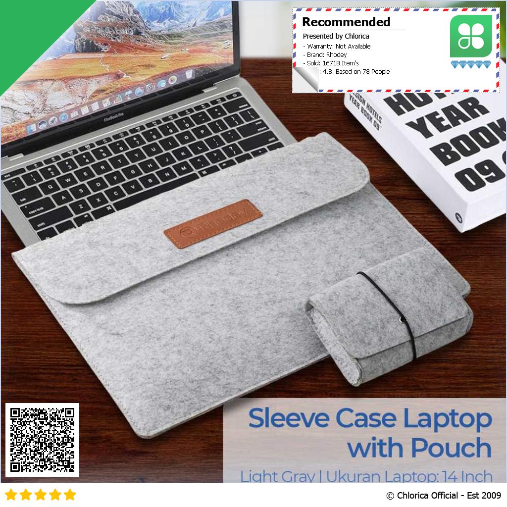 Rhodey Sleeve Case Laptop Macbook Felt with Pouch AK01