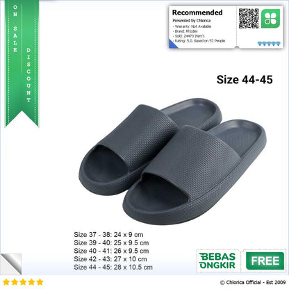 Rhodey Snugee Sandal Rumah Anti Slip Slipper EVA Soft Unisex