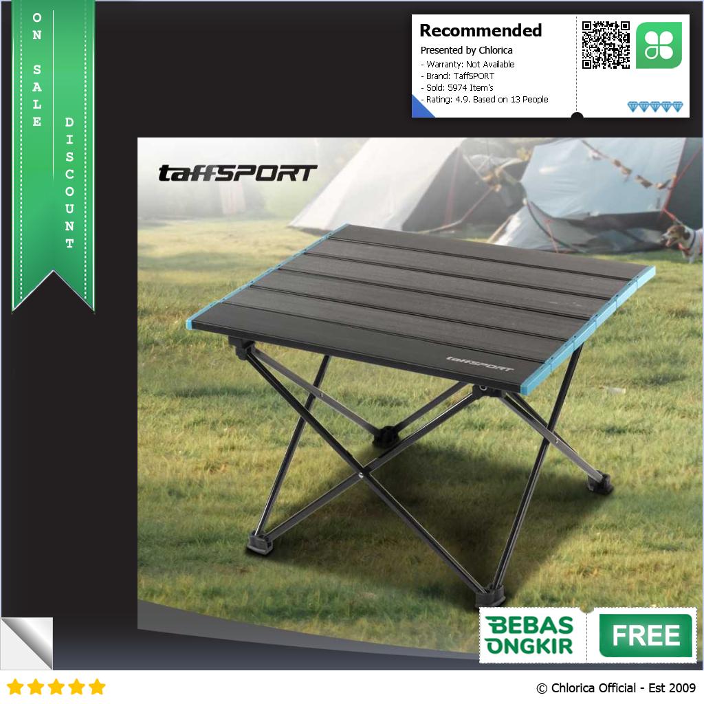 TaffSPORT Meja Lipat Piknik Foldable Portable Aluminium Table 8825