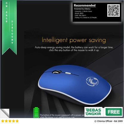 iMICE Super Slim Silent Optical Wireless Mouse 2.4GHz 1600DPI G 1600