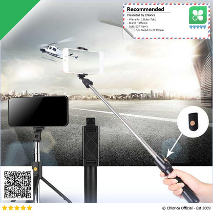 Taffware Tripod HP Tongsis Monopod Portable with Bluetooth Remote K07