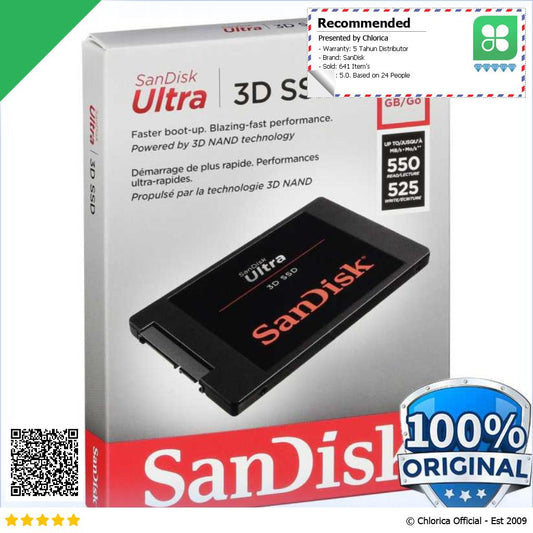 SanDisk Ultra 3D SSD 550MB s SATA III 2.5 Inch SDSSDH3