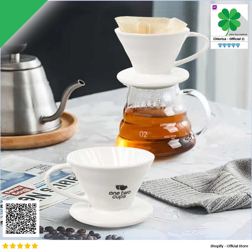 One Two Cups Filter Penyaring Kopi V60 Glass Coffee Filter Dripper ZM639