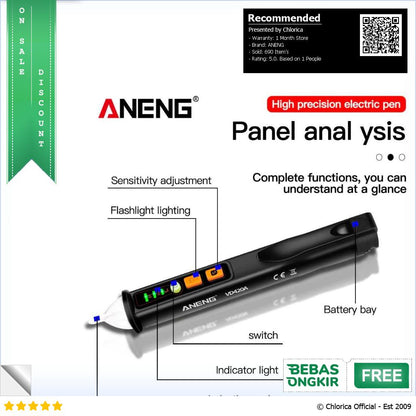 ANENG Tespen Tester Pen Non Contact AC Voltage Detector 12 1000V VD420A