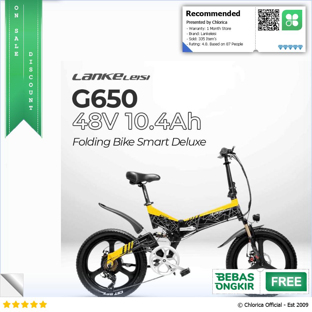 Lankeleisi Sepeda Listrik Lipat Folding Bike Smart Deluxe 48V 10.4Ah G650