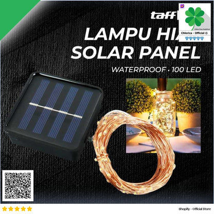 TaffLED Lampu Hias String Lights Waterproof 100 LED with Solar Panel M071