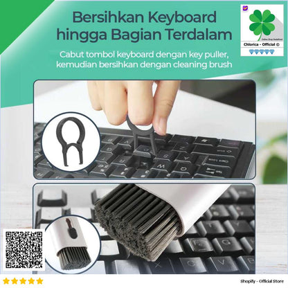 TaffHOME Sikat Pembersih Keyboard Folding 7 in 1 with Key Puller Q6E