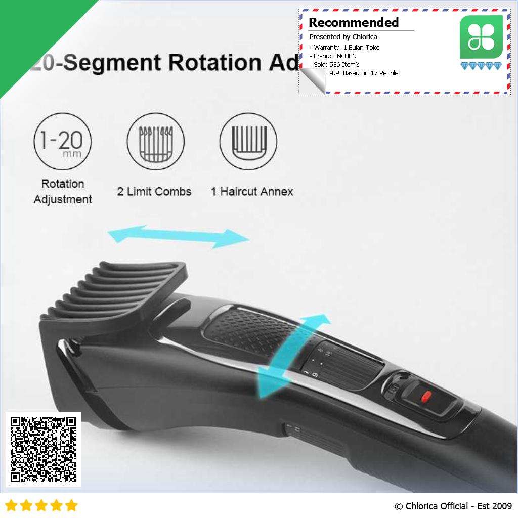 ENCHEN Alat Cukur Elektrik Hair Clipper Rechargerable Sharp3S