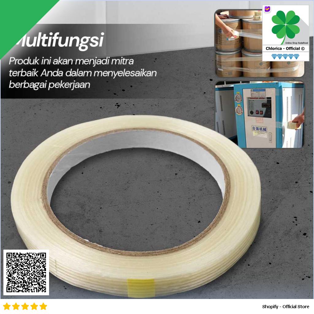 YX Lakban Super Strong Fiber Tape Isolasi Bening 25M GF25M