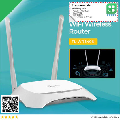 TP LINK WiFi Wireless Router 300Mbps TL WR840N