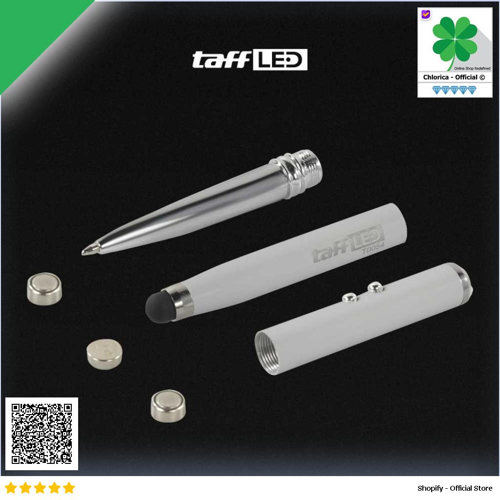 TaffLED Pulpen 4 in 1 Senter Laser Pointer Pen dan Stylus Tinta Hitam T0054