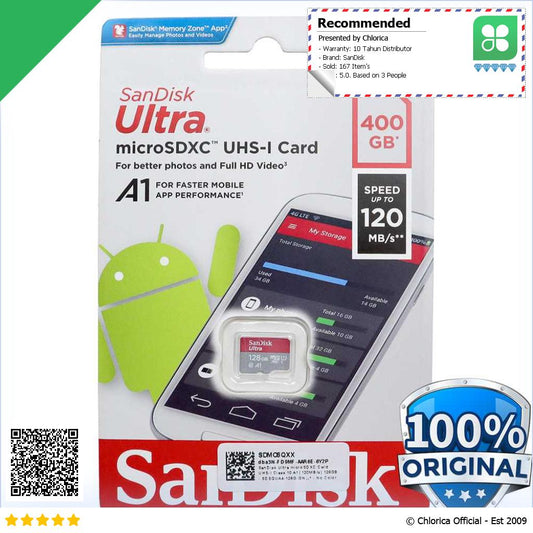 SanDisk Ultra microSDXC UHS I Class 10 A1 120MB s SDSQUA4 GN6MN