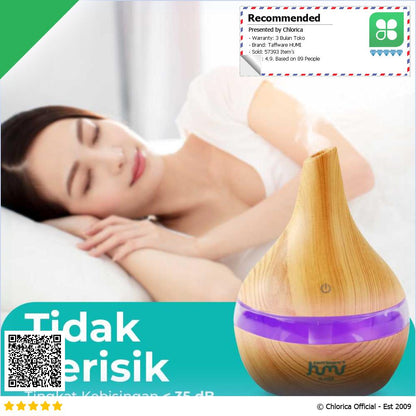 Taffware HUMI Air Humidifier Ultrasonic Wood Grain 300ml K H98