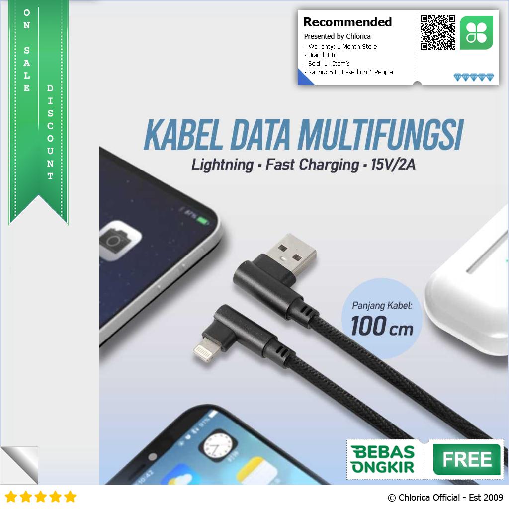 FELFIAL Kabel Data Lightning Multifungsi Fast Charging 15V 2A 1M FE 1M