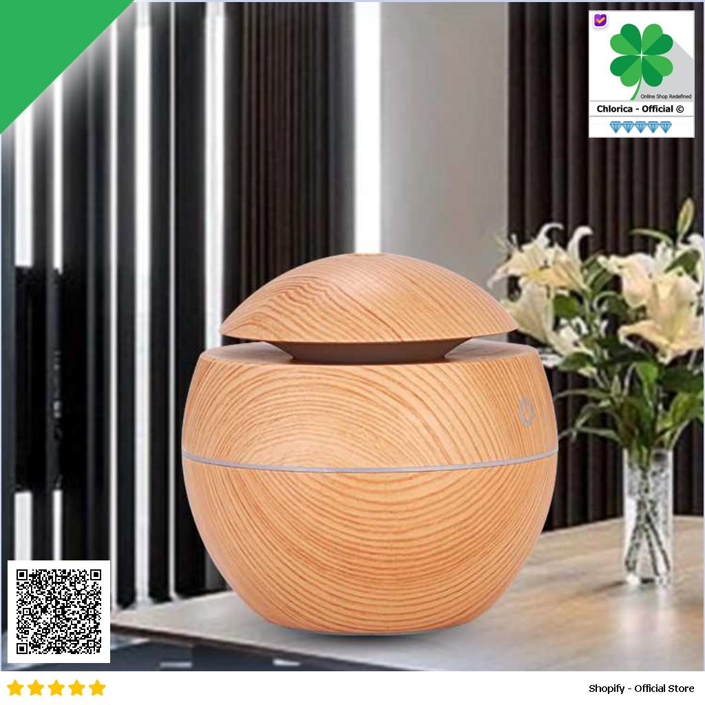 Taffware HUMI Air Humidifier Aromatherapy Oil Diffuser Wood 130ml H41