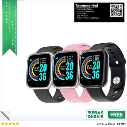 SKMEI Smartwatch Sport Fitness Tracker Heart Rate Y68