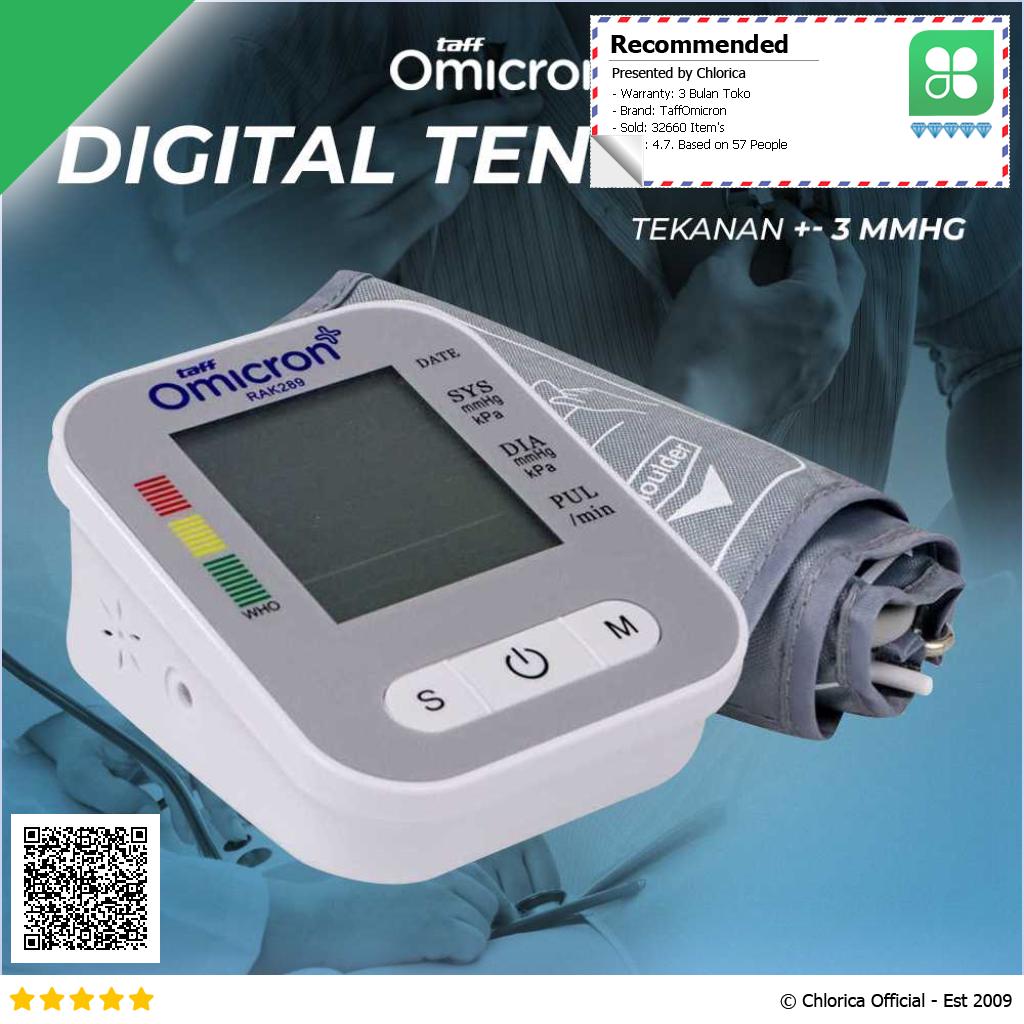 TaffOmicron Pengukur Tekanan Darah Tensimeter Digital with Voice RAK289