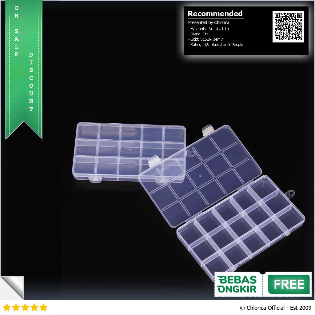 SQUARE Kotak Penyimpanan Perhiasan Grid Box Multifunction Organizer J13 J24