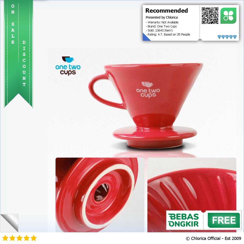 One Two Cups Filter Penyaring Kopi V60 Glass Coffee Filter Dripper ZM639