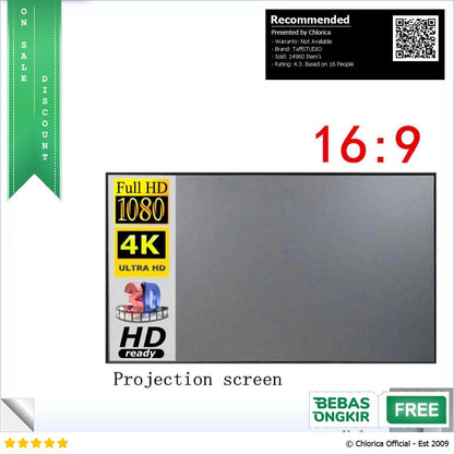 TaffSTUDIO Kain Layar Proyektor Anti light Ambient Screen Curtain L21