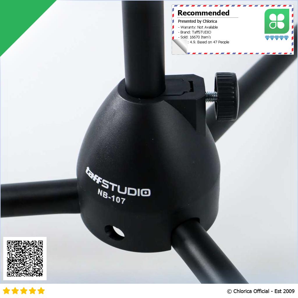 TaffSTUDIO Microphone Stand Tripod Professional Adjustable 2 Holder NB 107