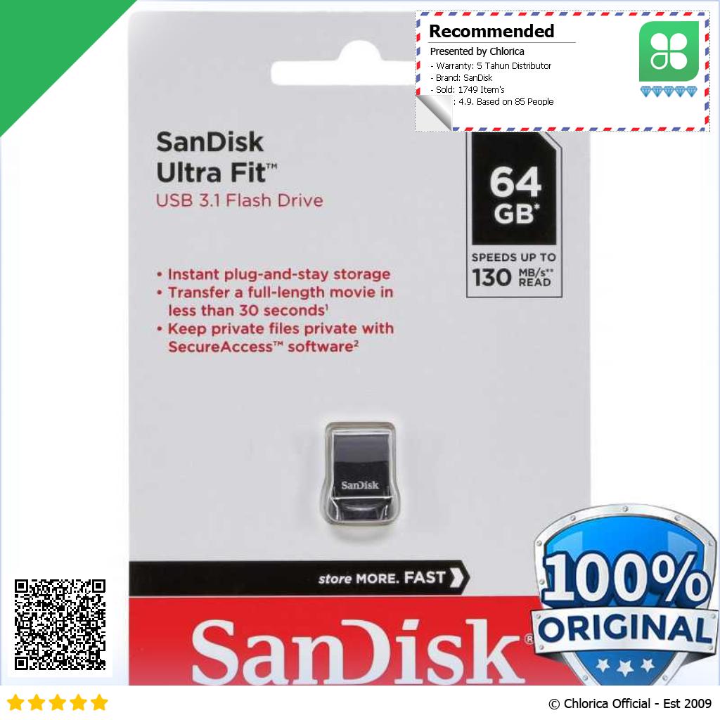 SanDisk Ultra Fit Flashdisk USB 3.1 Gen 1 SDCZ430