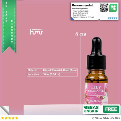 Taffware HUMI Pure Essential Oils Fragrance Minyak Aromatherapy 10ml RH 25