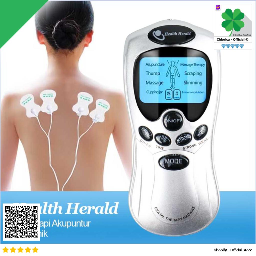 Health Herald Alat Terapi Akupuntur Elektronik Pijat EMS 4 Pad SY D3