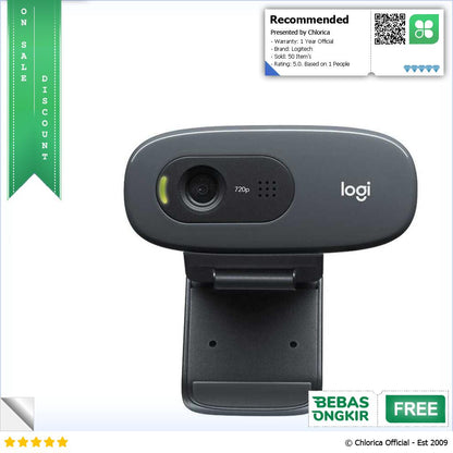 Logitech Mini Webcam HD 720P with Microphone C270