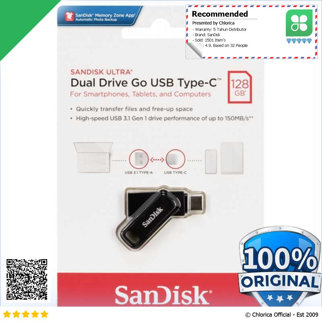 SanDisk Ultra Dual Drive Go USB Type C 3.1 Gen 1 SDDDC3