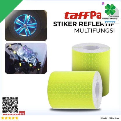 TaffPACK Stiker Reflektif Multifungsi Warning Strip Tape 5x100 cm