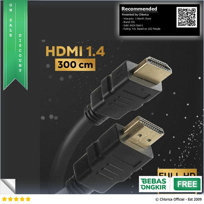 BEILINK Kabel HDMI 1.4 Full HD Resolution 1080P