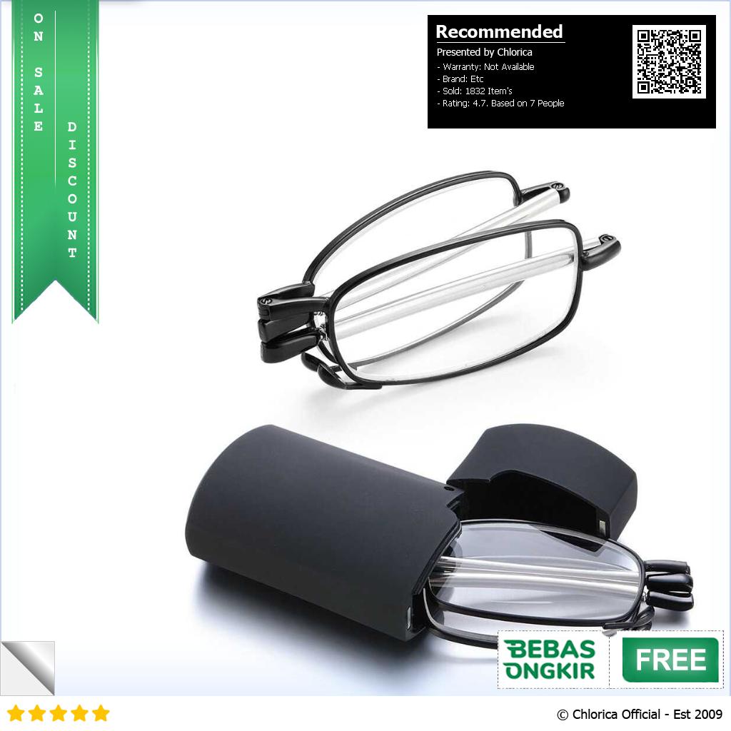 KLASSNUM Kacamata Baca Rabun Dekat Folding Reading Glasses Lensa Plus HM642