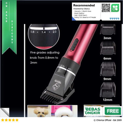 BaoRun Pro Alat Cukur Elektrik Bulu Hewan Pet Dog Clipper P6