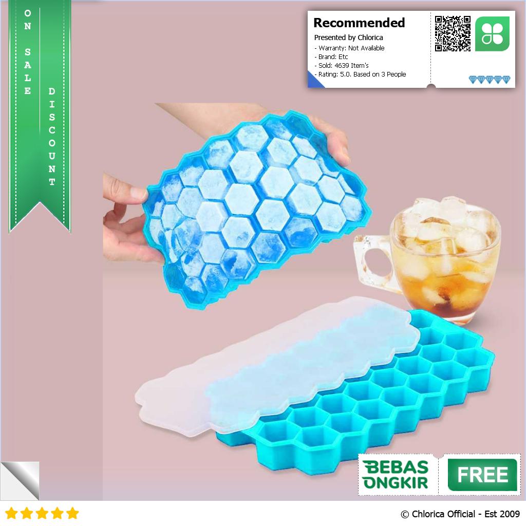 SILIKOLOVE Cetakan Es Batu Ice Cube Tray Honeycomb Heksagon 37 Slot DU655