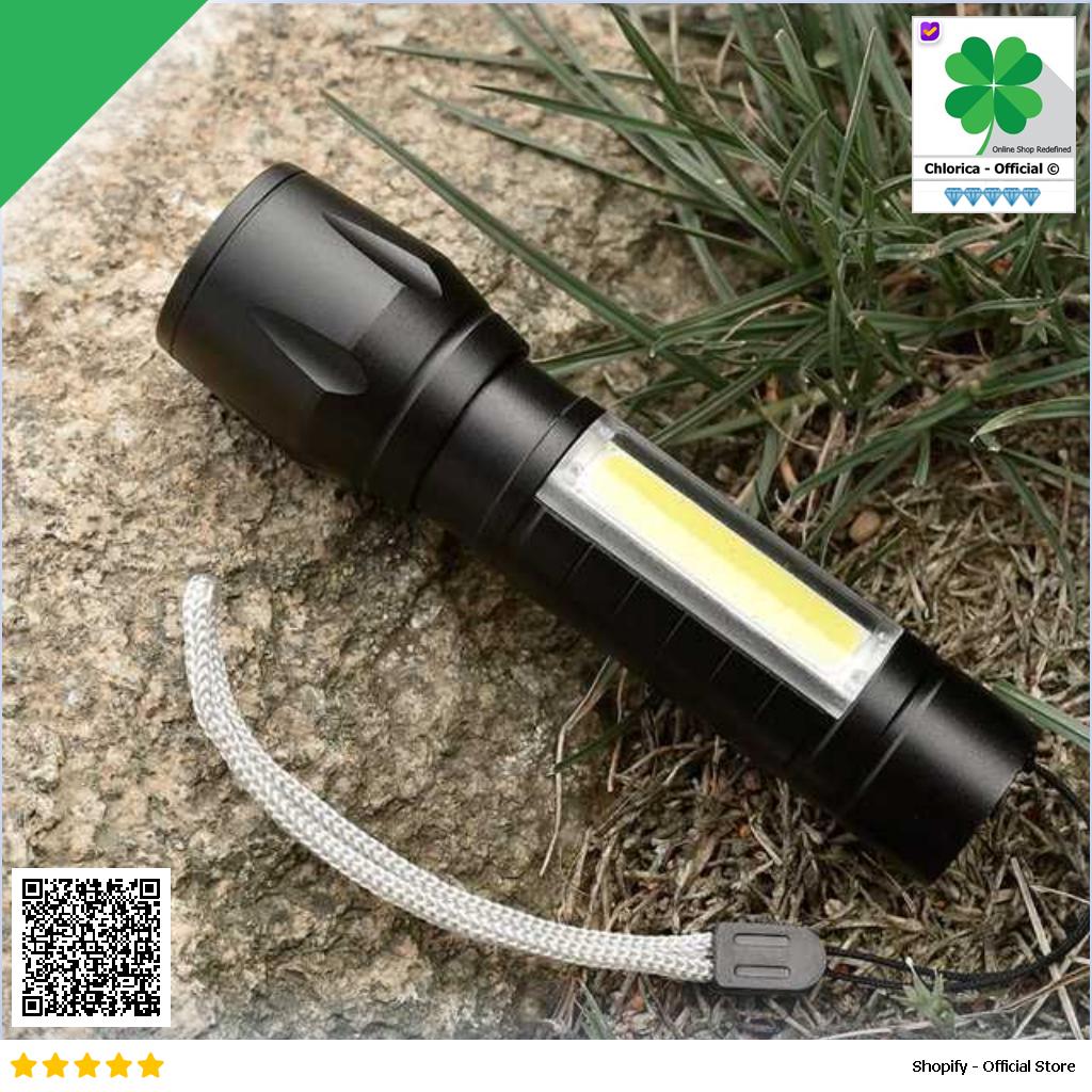 TaffLED Albinaly Senter LED USB Rechargeable XPE Q5 COB 2300 Lumens 1517