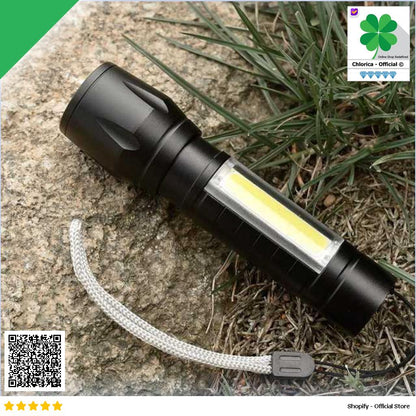 TaffLED Albinaly Senter LED USB Rechargeable XPE Q5 COB 2300 Lumens 1517