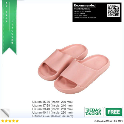 Rhodey Breath Sandal Rumah Anti Slip Slipper EVA Soft Unisex