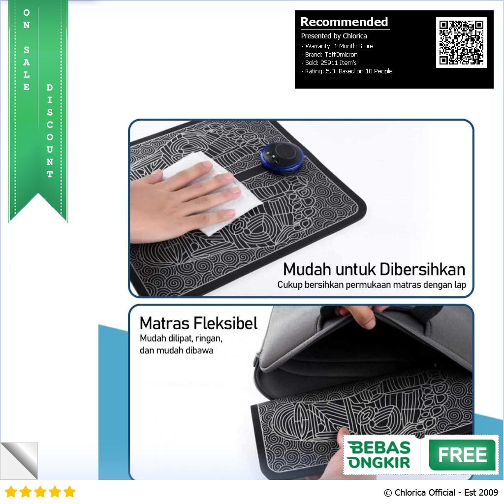 TaffOmicron Alat Pijat Kaki Elektrik EMS Foot Massager USB 6 Mode EMS15