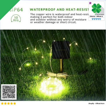 TaffLED Lampu Hias String Lights Waterproof 100 LED with Solar Panel M071