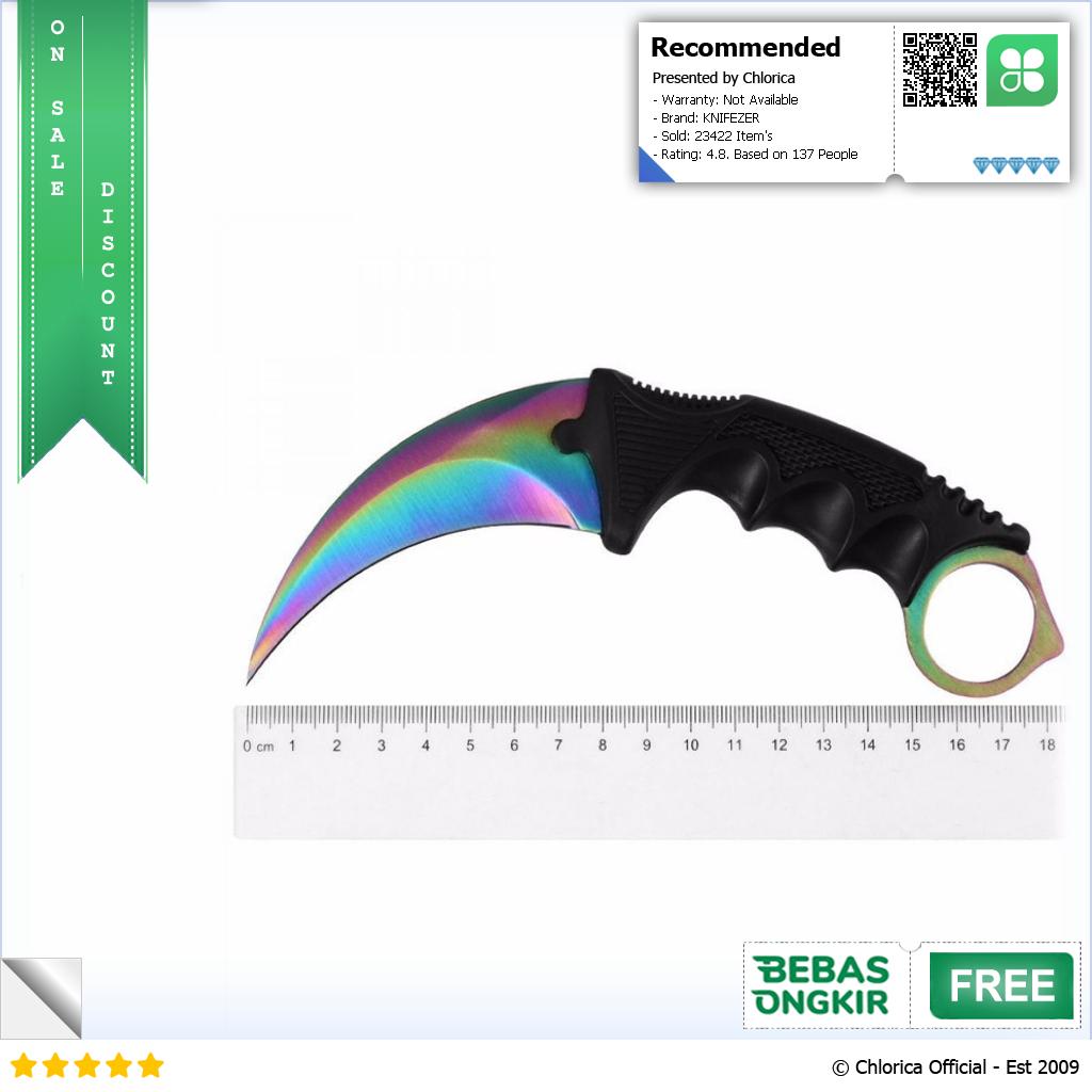 KNIFEZER Pisau Kerambit CS GO Collector Knife Blade Stainless Steel H10