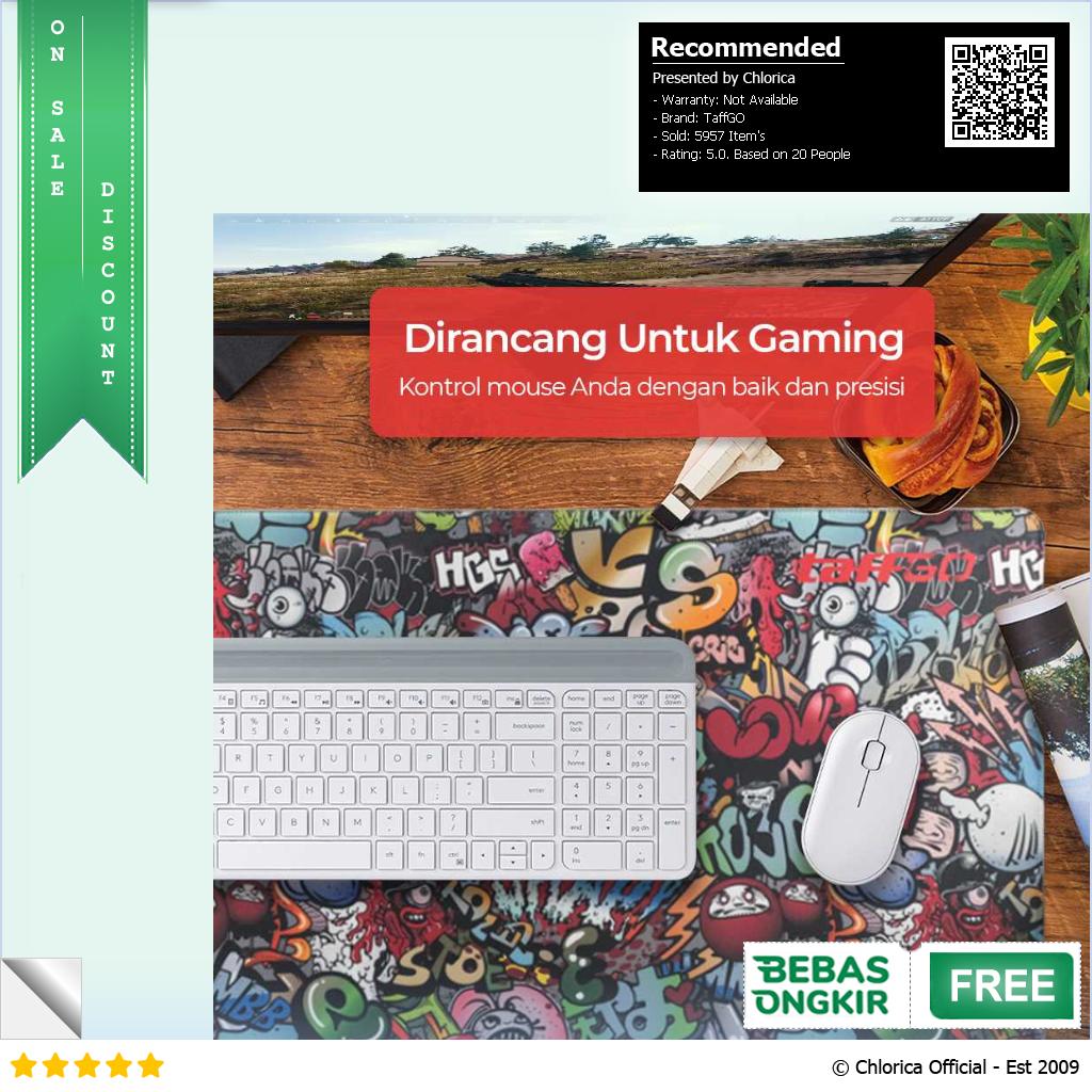 TaffGO Gaming Mouse Pad Street Grafitti Desk Mat EI25