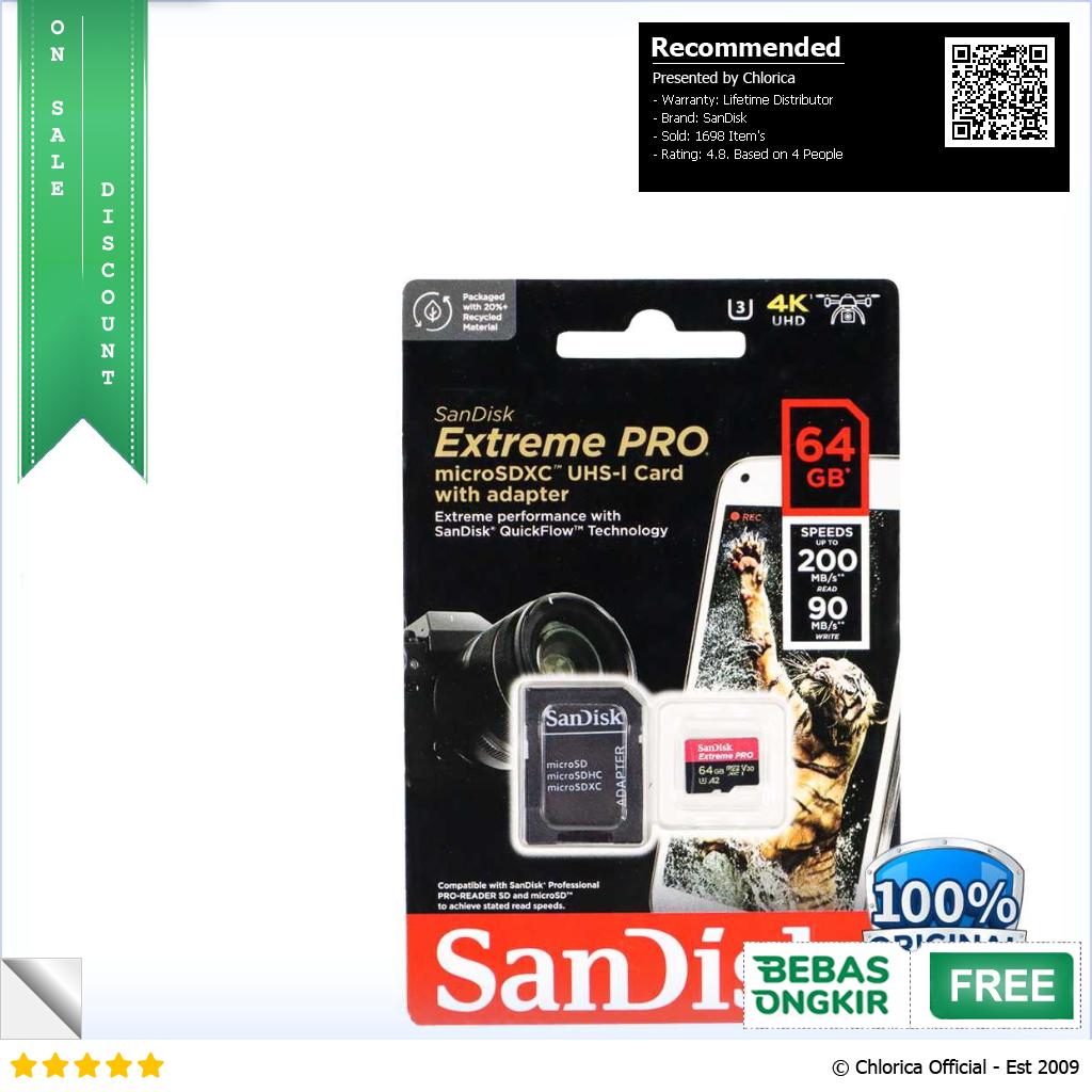 SanDisk Extreme Pro microSDXC UHS I A2 V30 200MB s