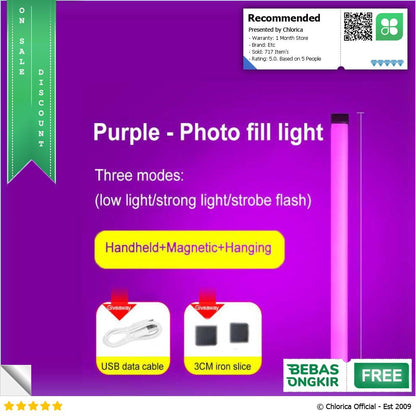 KEY WIN Lampu Kamera Fotografi LED Video Fill Light 30W 32cm T530