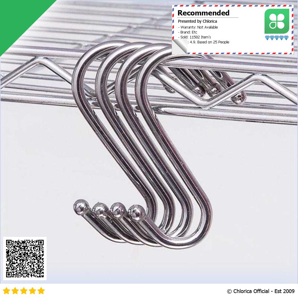 Hanger Gantungan S Serbaguna Stainless Steel Hook 10 PCS M127