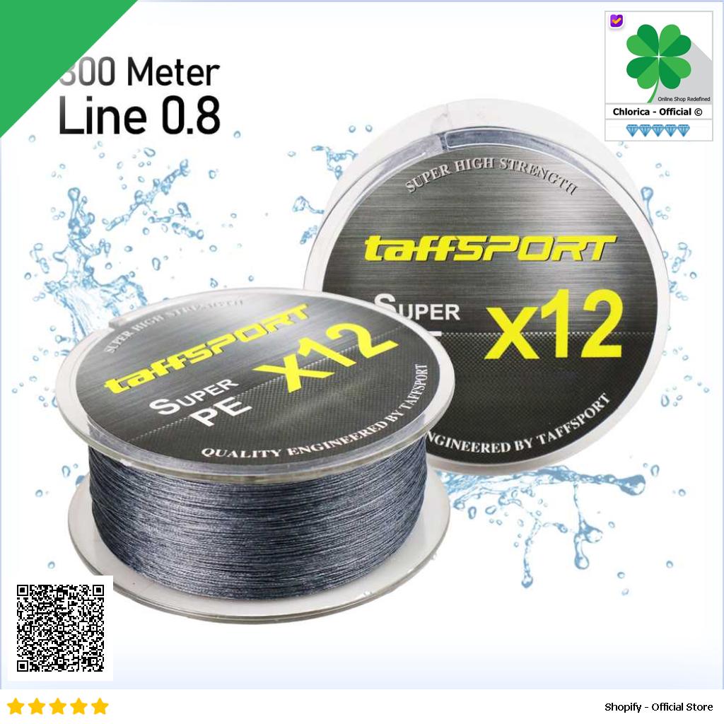 TaffSPORT Senar Tali Benang Pancing Fishing Line Super PE Braided 300M X12