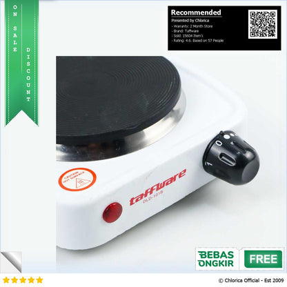 Taffware Kompor Listrik Mini Hot Plate Cooking 500 W DLD 101B