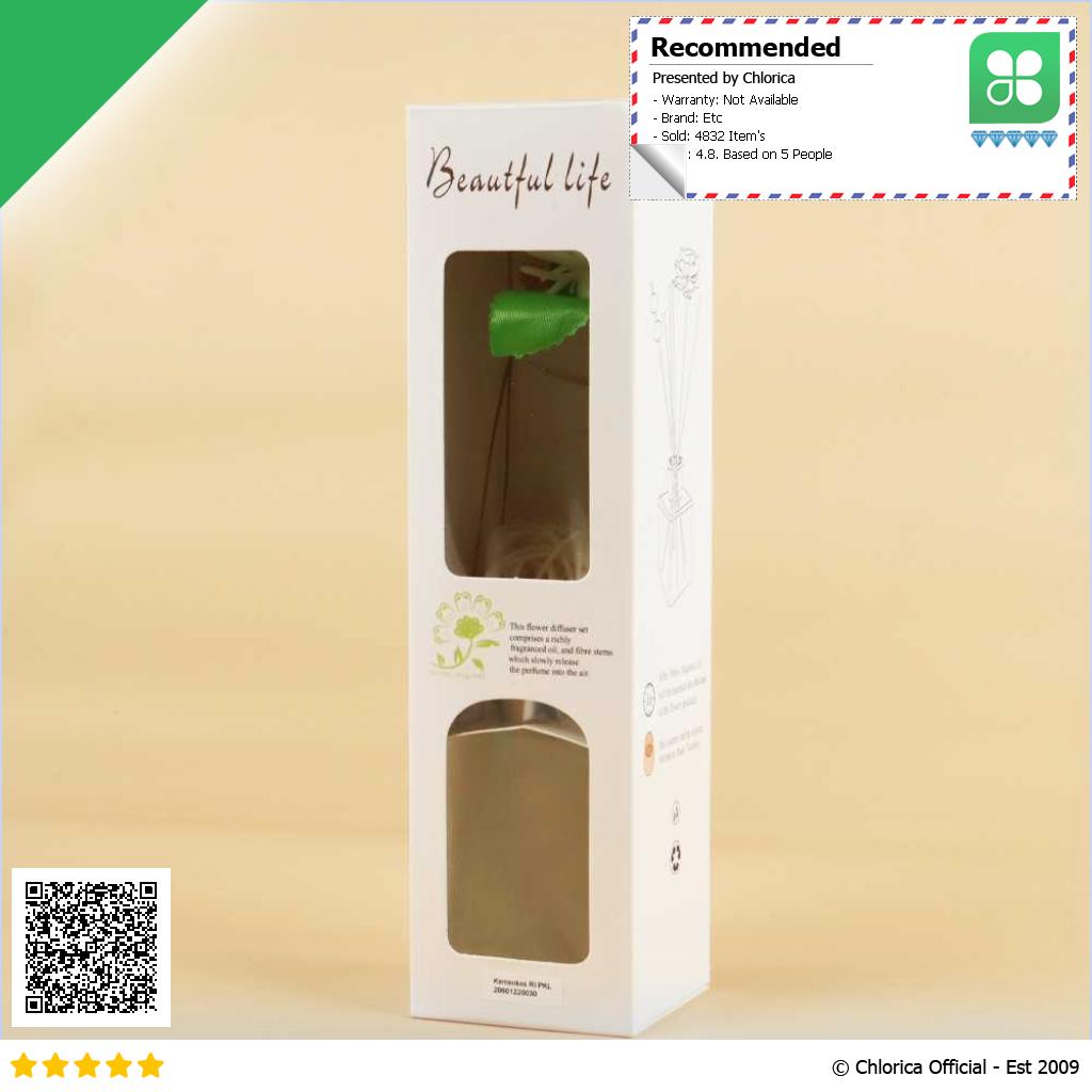 Longfine Pengharum Ruangan Aromaterapi Reed Diffuser Rattan Stick 50ml MAY07