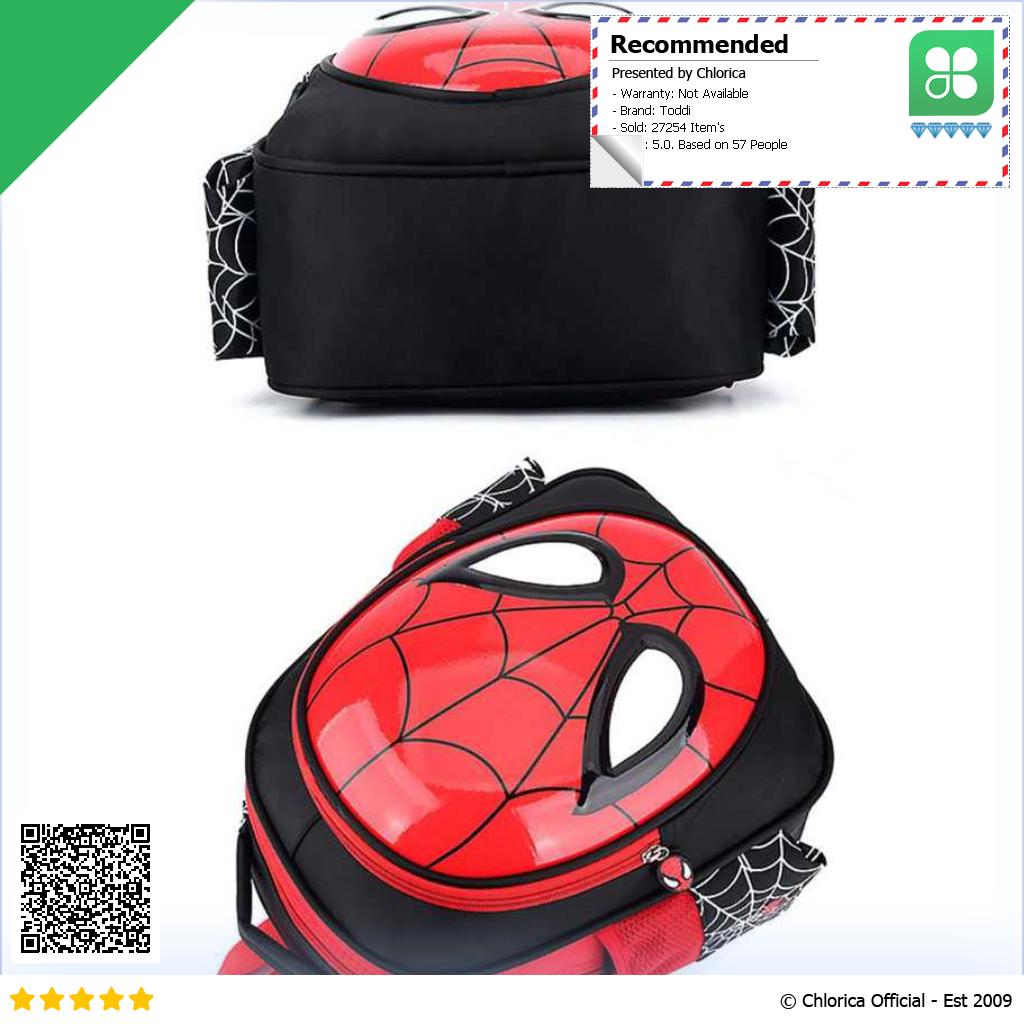 Toddi Tas Ransel Sekolah Anak Backpack Model Spiderman 1801