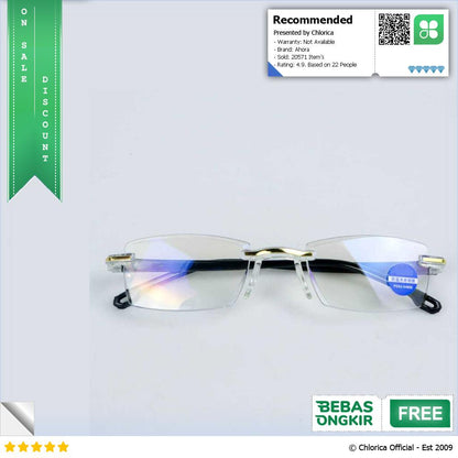 Ahora Kacamata Baca Rabun Dekat Frameless Anti Blue Light Glasses 641